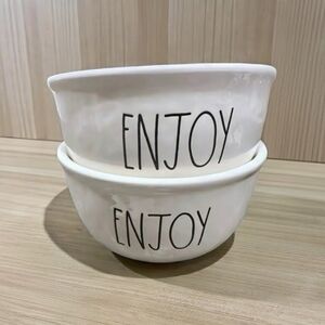 Rae Dunn ENJOY Ceramic Bowls - Set of 2